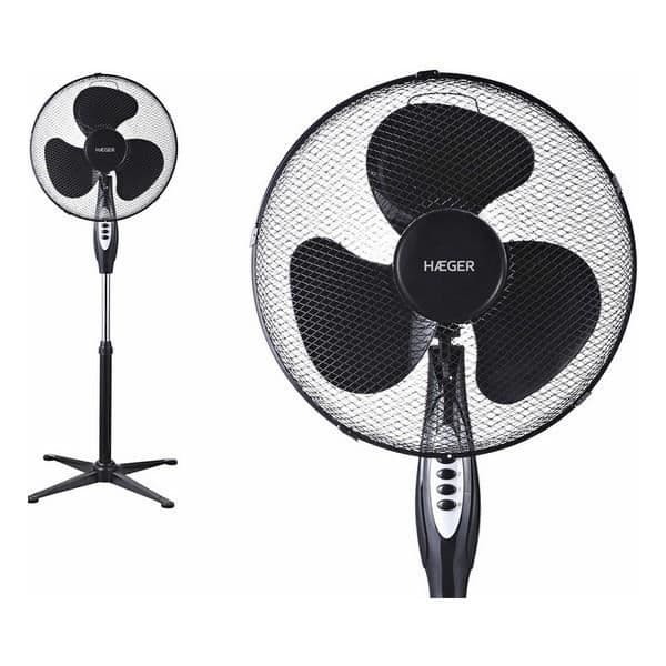 Stå- och Golvvifte - Haeger - Cross Wind - 45 W - 3 hastigheter - Tyst- USED