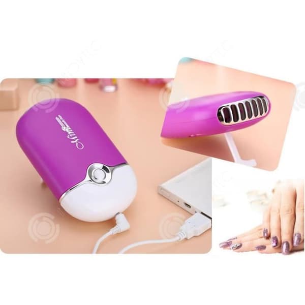 INN® Mini USB-fläkt Portabel USB Mini-fläkt klimatisering Ögonfransförlängning lim verktyg för snabb torkning lila