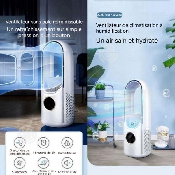 INN Mini luftkylare för kontor Fläkt utan blad för kylning luftkonditionering luftfuktare USB