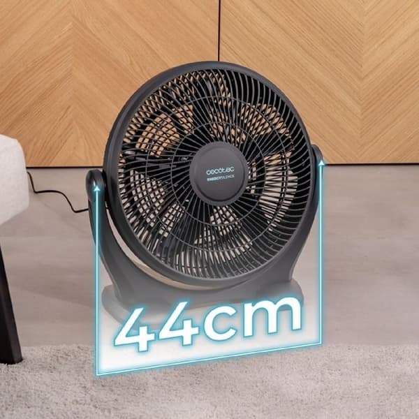 Cecotec Industriell golvfläkt EnergySilence 1400 FloorFlow. 50W, Diameter 14 tum, 3 hastigheter, 5 aerodynamiska blad.