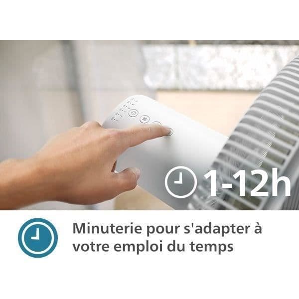 Stående Fläkt - PHILIPS - CX2550/00 - Justerbar Höjd 82-125 cm - Ultra Tyst - Vit