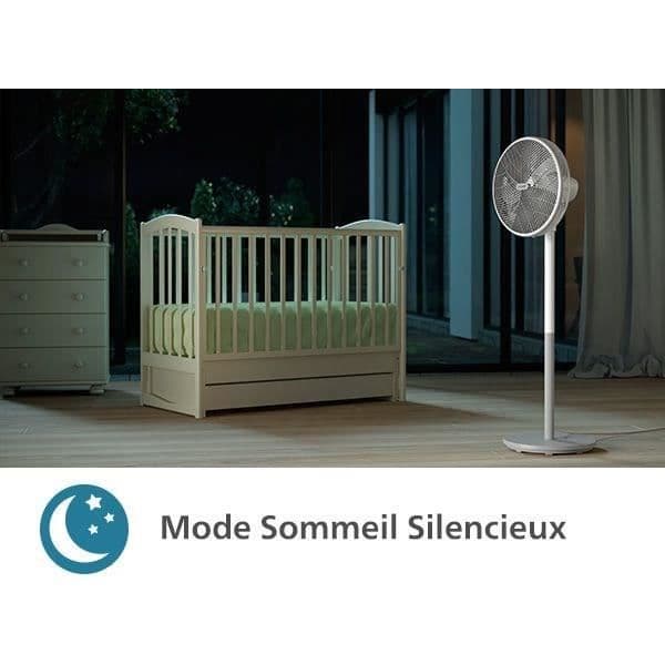 Stående Fläkt - PHILIPS - CX2550/00 - Justerbar Höjd 82-125 cm - Ultra Tyst - Vit