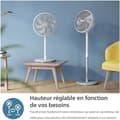 Miniatyrbild 2 av 9: Stående Fläkt - PHILIPS - CX2550/00 - Justerbar Höjd 82-125 cm - Ultra Tyst - Vit