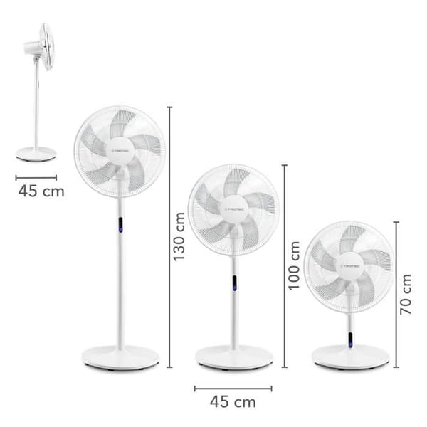 Golvvärmare design TVE 24 S - TROTEC - 48 watt - 8 hastigheter - 80° svängning