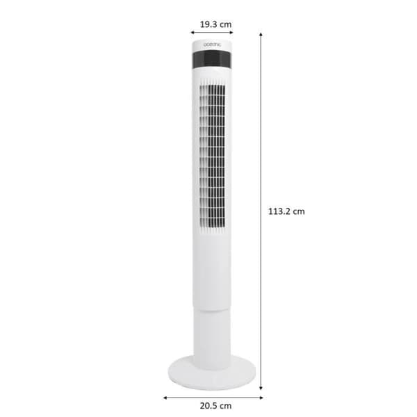 Kolumnfläkt OCEANIC - 50W - Höjd 110 cm - Automatisk oscillation - Fjärrkontroll - Timer - Vit