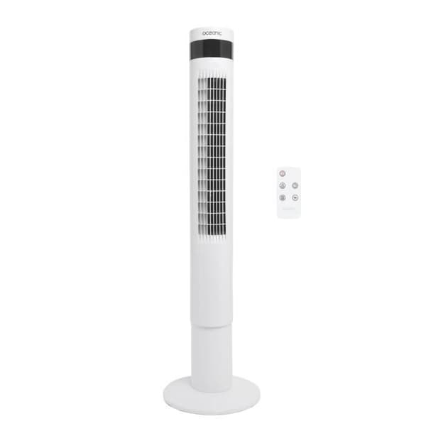Kolumnfläkt OCEANIC - 50W - Höjd 110 cm - Automatisk oscillation - Fjärrkontroll - Timer - Vit