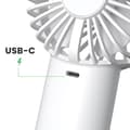 Miniatyrbild 4 av 5: Bärbar Fläkt 2 i 1 Batteri 4000mAh USB-C Laddning Ficklampa Akashi Vit