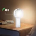 Miniatyrbild 5 av 5: Bärbar Fläkt 2 i 1 Batteri 4000mAh USB-C Laddning Ficklampa Akashi Vit