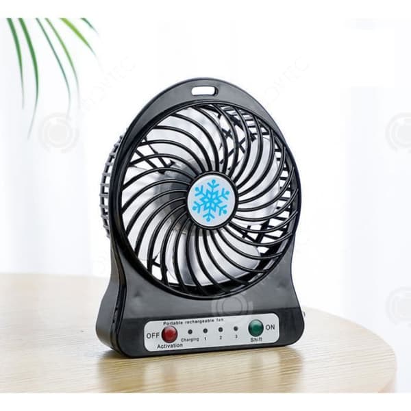 Bärbar USB-fläkt - INNOVTEC - F95B - Tyst - 3 hastigheter - Integrerad LED