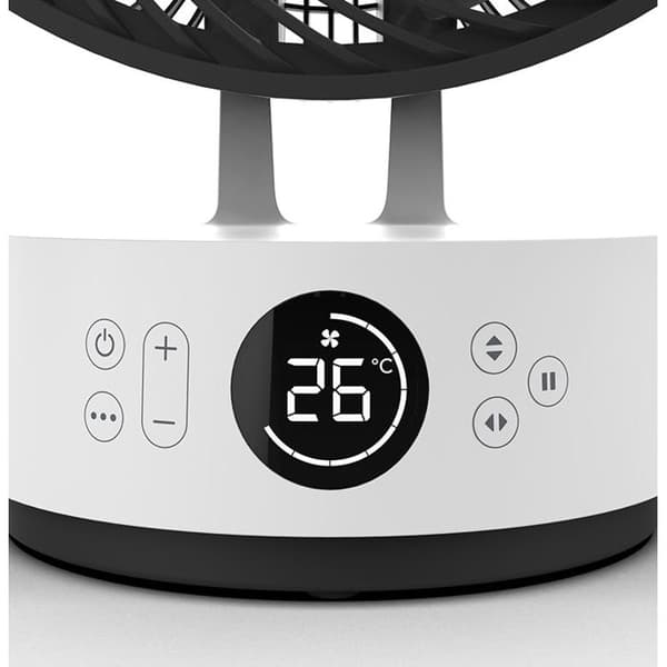 Bordventilator MEACO Sefte 10", tyst, borstlös motor, 3D-oscillation, vit