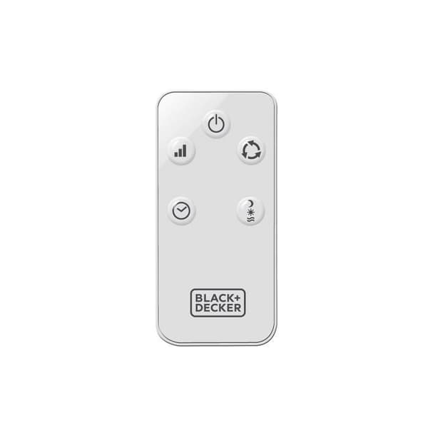 SVART + DECKER BXEFT48E - 45W tornfläkt, oscillerande, fjärrkontroll, 81 cm, 3 hastigheter, 3 lägen, timer, tyst