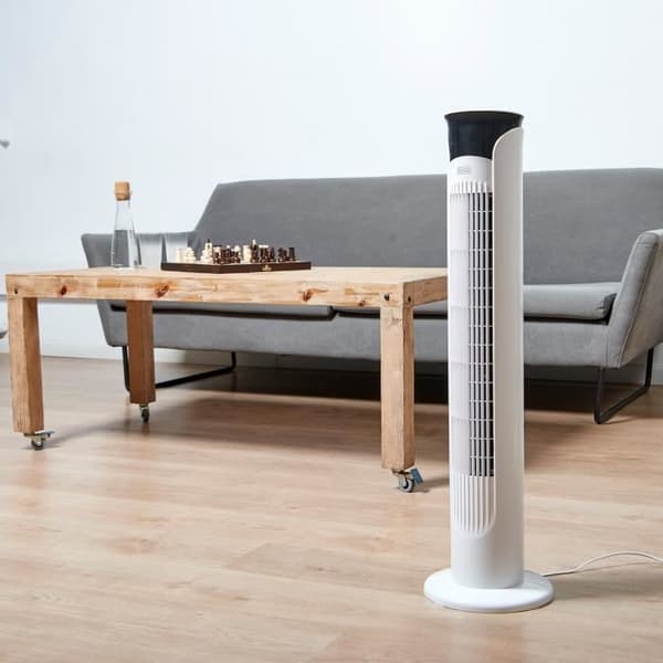 SVART + DECKER BXEFT48E - 45W tornfläkt, oscillerande, fjärrkontroll, 81 cm, 3 hastigheter, 3 lägen, timer, tyst