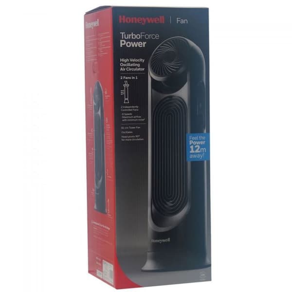 Ventilator kolumn Turbo Force - Honeywell HYF500E4 - 2 fläktar i 1 - Svart