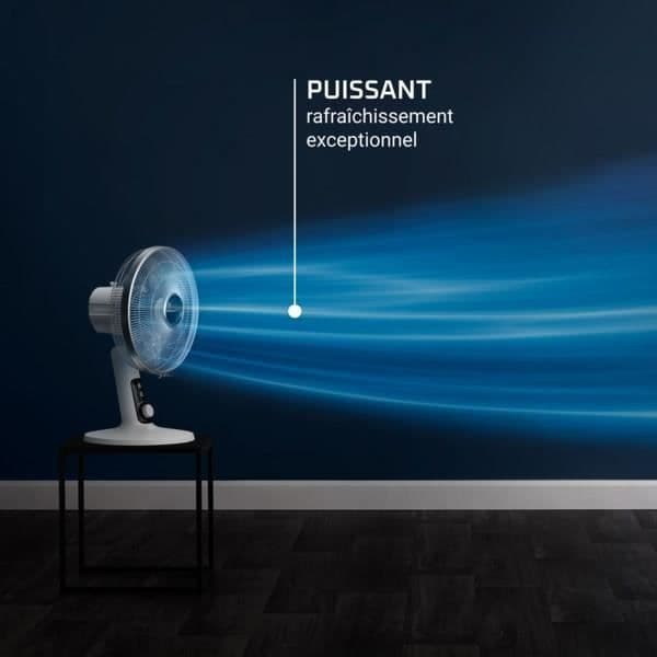 ROWENTA Bordsfläkt, 4 hastigheter, Kraftfull, Tyst, Miljöeffektiv, Turbo Boost, Automatisk oscillation VU2731F0
