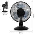 Miniatyrbild 3 av 3: Bordfläkt - TROTEC - TVE 11 - 25W - 2 hastigheter - oscillation 80°