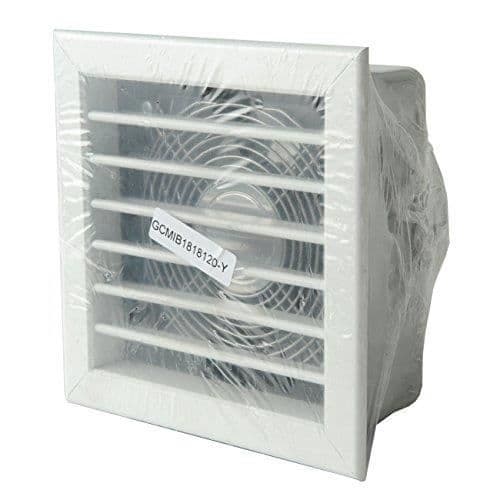 La Ventilazione GCMIB1818120 Galler för öppen spis med elektrisk fläkt, lackerad aluminium, 180 x 180 mm, vit -