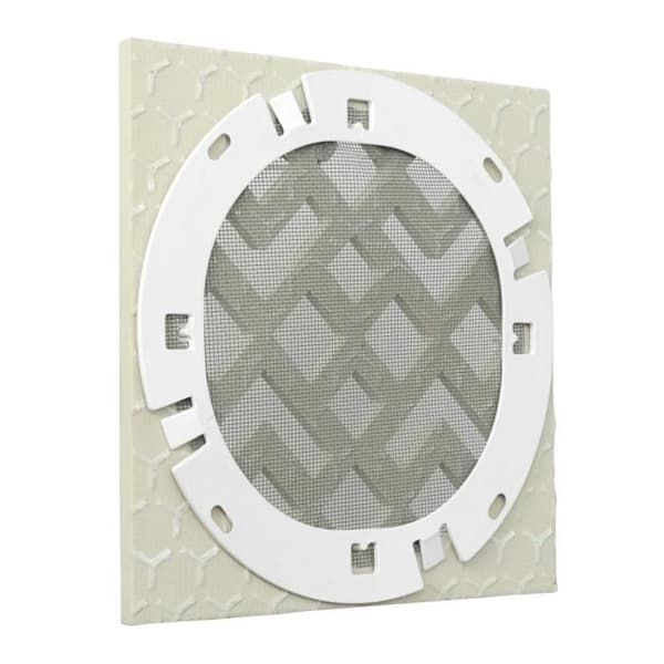 Ventilation Ventilationsgallerig i keramisk stengods, vit, 200 x 200 mm - CERGMSBIX