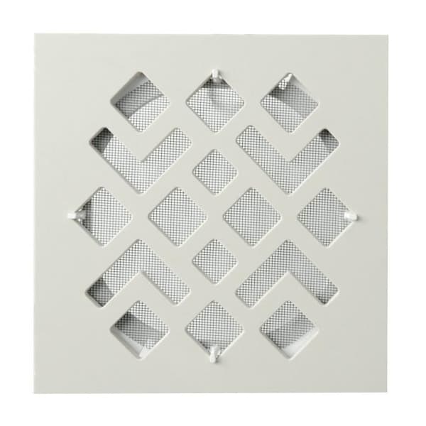 Ventilation Ventilationsgallerig i keramisk stengods, vit, 200 x 200 mm - CERGMSBIX