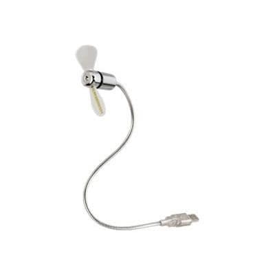 USB-fläkt - HAMA - Temperaturdisplay - Flexibel svanhals - 60 dB - Silver