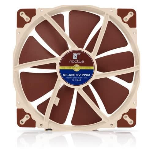Noctua NF A20 5V PWM PC-fodral fläkt - 20 cm - 350-800 rpm - 18,1 dB