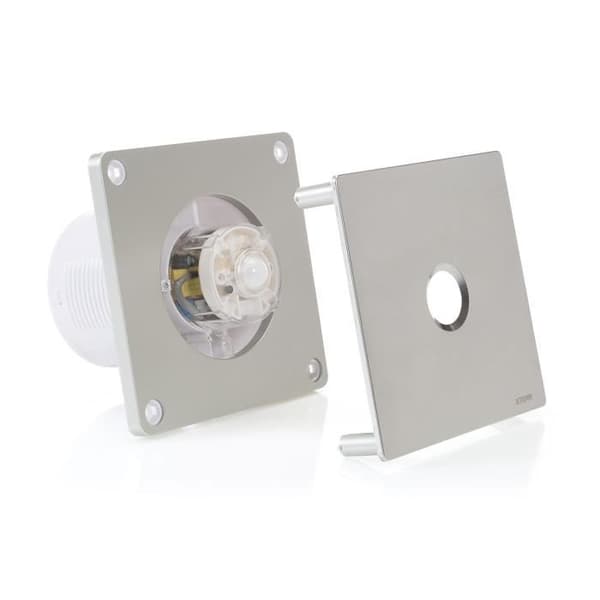 STERR - Silver avloppsfläkt med IRP-sensor för badrum 100 mm / 4" – BFS100P-S