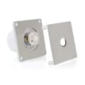 Miniatyrbild 3 av 3: STERR - Silver avloppsfläkt med IRP-sensor för badrum 100 mm / 4" – BFS100P-S