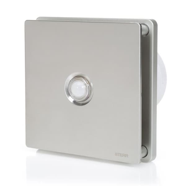 STERR - Silver avloppsfläkt med IRP-sensor för badrum 100 mm / 4" – BFS100P-S