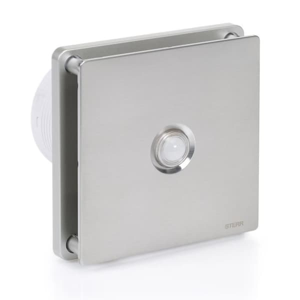 STERR - Silver avloppsfläkt med IRP-sensor för badrum 100 mm / 4" – BFS100P-S