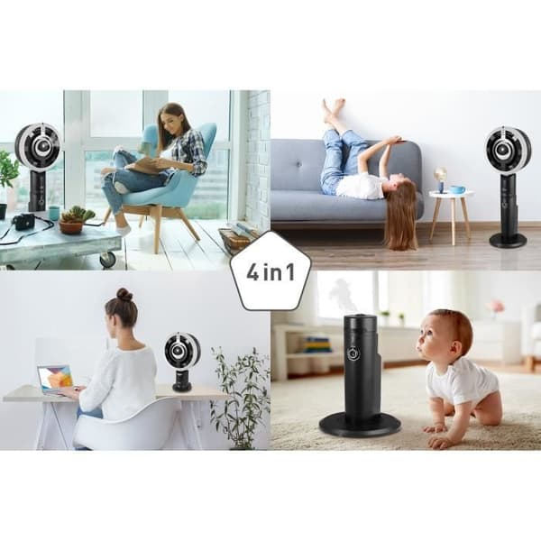 SUNTEC 4 i 1 fläkt med vattenkylning CoolBreeze 3500 Monsun vario - användbar som bords-/stativfläkt