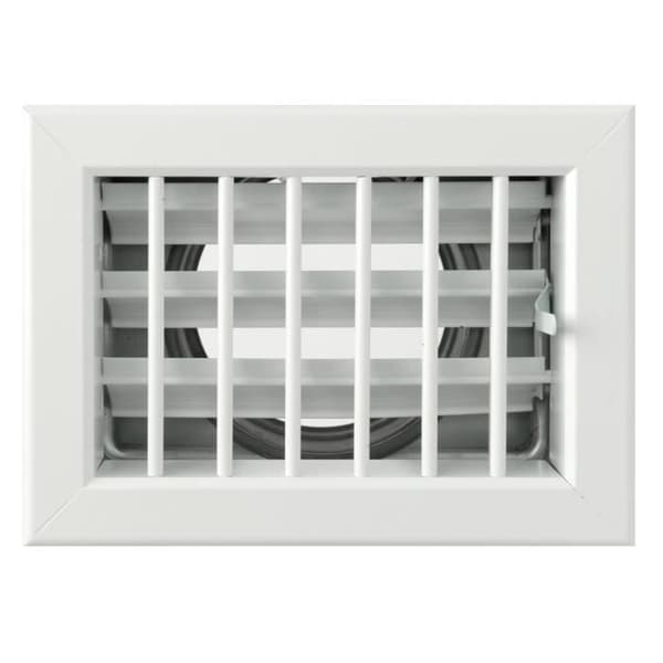 Ventilation Ventilation -y Inbyggt galler för eldstäder, vitlackerad aluminium, 180 x 130 mm -