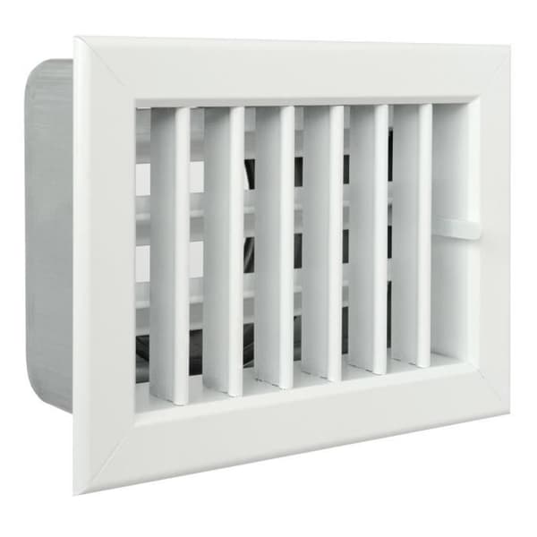 Ventilation Ventilation -y Inbyggt galler för eldstäder, vitlackerad aluminium, 180 x 130 mm -