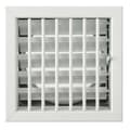 Miniatyrbild 2 av 4: La Ventilazione La ventilation -y Inbyggt galler för eldstäder, vitlackerad aluminium, 180 x 180 mm -