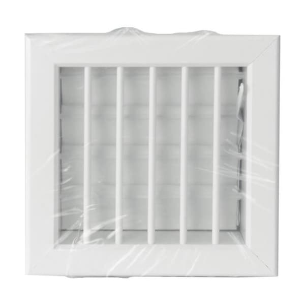 La Ventilazione La ventilation -y Inbyggt galler för eldstäder, vitlackerad aluminium, 160 x 150 mm -