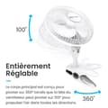 Miniatyrbild 3 av 4: Pro Breeze Mini Clamp Fläkt - 2 hastigheter, 15 cm - liten, bärbar, tyst - för hem, bord, kontor
