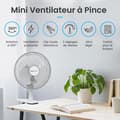 Miniatyrbild 2 av 4: Pro Breeze Mini Clamp Fläkt - 2 hastigheter, 15 cm - liten, bärbar, tyst - för hem, bord, kontor
