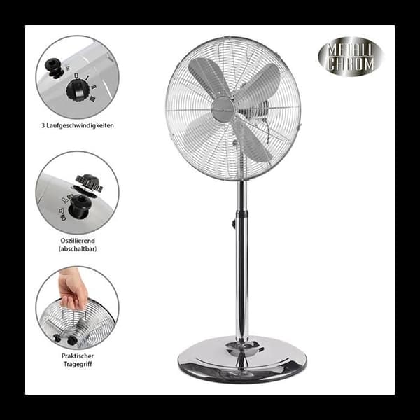 ProfiCare VL 3064 MS inox 40 cm Golvvärmare, metallkrom