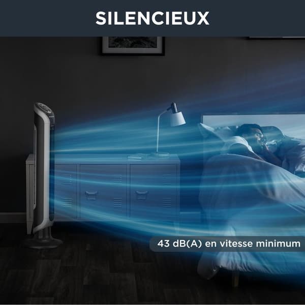 Rowenta Värmefläkt kolonn 100cm 40w 3 hastigheter svart - vu6670f0