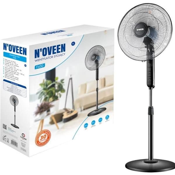 Ultratyst piedestalfläkt - 7,5 h timer - 3 hastighetsnivåer - 55 dB