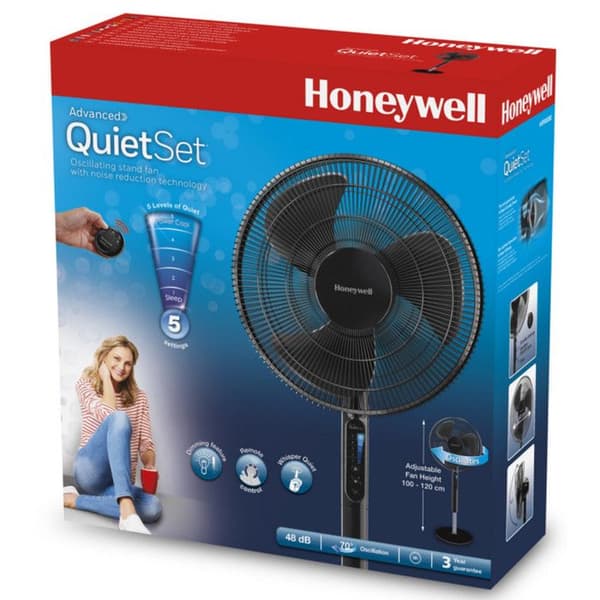Stående fläkt - Honeywell - HSF600BE4 - 70° oscillation - Fjärrkontroll - 5 hastigheter
