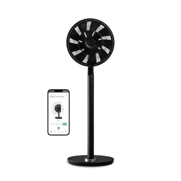 Duux tyst ansluten piedestalfläkt WHISPER FLEX ULTIMATE BLACK DXCF50