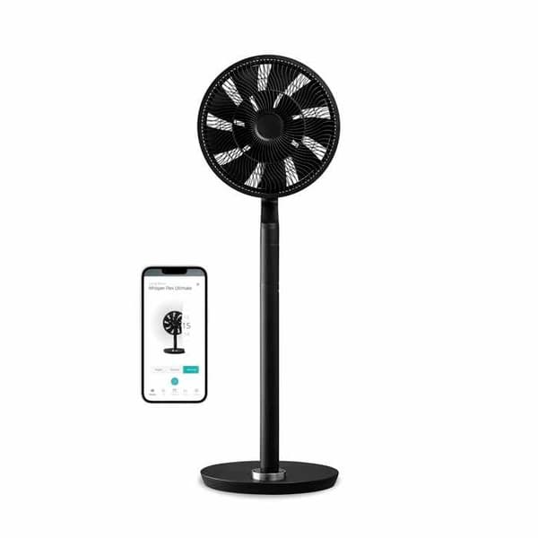 Duux tyst ansluten piedestalfläkt WHISPER FLEX ULTIMATE BLACK DXCF50