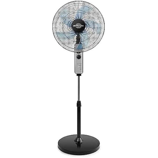 Stående fläkt - ORBEGOZO - Sf 1046 - 45 cm - Vit och röd - På stativ