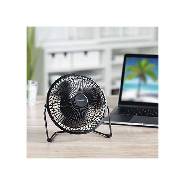 Hama Metal USB Bordsfläkt, 15 cm (6), 2 hastigheter - Svart (1 ACCESS)
