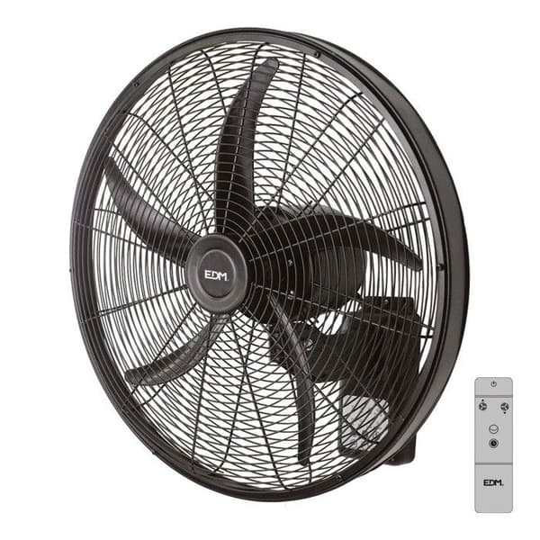 Väggfläkt - EDM - 33521 - Svart - 100W - Ø 45 cm - 3 hastigheter