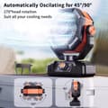 Miniatyrbillede 3 af 8: Bærbar Campingventilator med LED-lys – 8 hastigheder, 20000mAh batteri & fjernbetjening