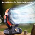 Miniatyrbillede 8 af 8: Bærbar Campingventilator med LED-lys – 8 hastigheder, 20000mAh batteri & fjernbetjening