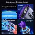 Miniatyrbild 1 av 4: INN Fläkt 6000 mAh 100 hastigheter av vind Digital display Lång batteritid Nattlampa Storleksfläkt
