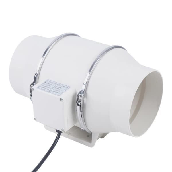 Avgassystemfläkt, 75W effekt, låg ljudnivå vid drift,VIT