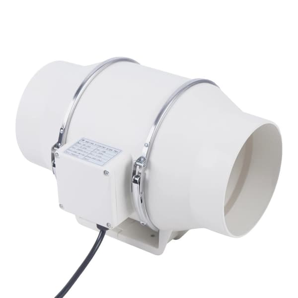 Avgassystemfläkt, 75W effekt, låg ljudnivå vid drift,VIT