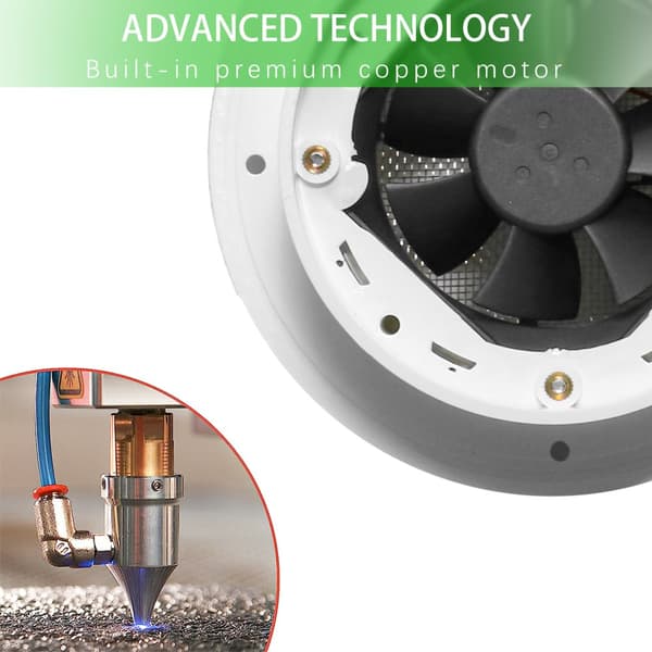 RV Utsugningsfläkt, 60 CFM Luftflöde, 12V Energisnål, Hållbart ABS-material